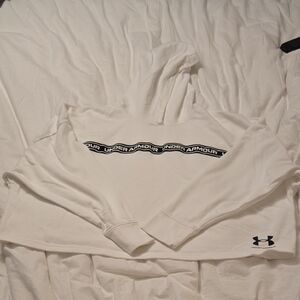 Under Armour Ivory Crop Hoodie with Logo
